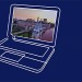 laptop with photo of Rice campus on screen