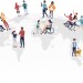 sketch of diverse group of people standing on world map. Credit: Global Accessibility Awareness Day at https://accessibility.day